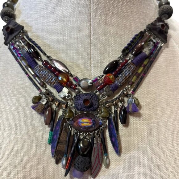 Ayala Bar Purple + Grey Necklace - Picture 3 of 3
